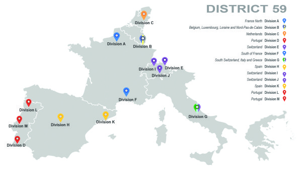 District 59, Toastmasters Western Europe Divisions
